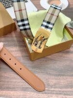 Burberry復刻版男士腰帶3.5cm意大利原廠皮料 五金電鍍精緻休閒款