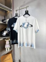 迪奧高仿SS25春夏短袖頂級圖案Logo帥氣時尚簡約百搭舒適棉質款