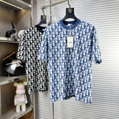 迪奧高仿SS25春夏短袖頂級圖案Logo帥氣時尚簡約百搭潮流款