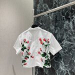 LOEWE 罗意威 2025夏季 红玫瑰印花翻领短袖衬衫 女士复古浪漫