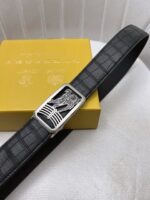 Burberryy 巴宝莉頂級專櫃同步頭層牛皮雙面腰帶