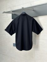 巴黎世家復刻版標籤印花短袖襯衫定制面料舒適時尚2025新品