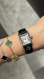 CARTIER高仿TankMust腕表方形小牛皮表帶經典時尚新品