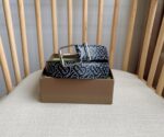 Burberry原單男士腰帶3.5cm光滑皮革Thomas Burberry印花 精緻優雅休閒款
