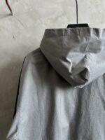 巴黎世家復刻版格紋連帽外套工裝短褲套裝灰色潮流街頭2025新品