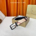 Burberryy 巴宝莉頂級專櫃同步平滑皮革腰帶