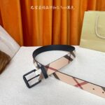 Burberryy 巴宝莉頂級專櫃同步平滑皮革腰帶