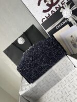 Chanel香奈兒高仿25C早春多口袋Hobo包 粗花呢質感 復古優雅百搭