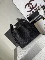 Chanel高仿25C早春多口袋Hobo包粗花呢雙C王者款