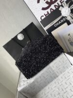 Chanel高仿25C早春多口袋Hobo包粗花呢雙C王者款