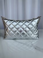 CHANEL高仿AS5498銀色羊皮包 經典華麗大容量新品