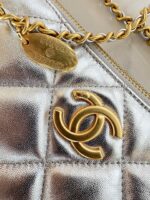 CHANEL高仿AS5498銀色羊皮包 經典華麗大容量新品