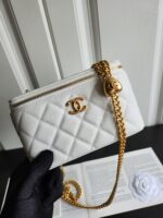 CHANEL高仿白色愛心調節扣口紅盒子包 化妝包 可愛精緻新品