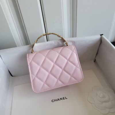 CHANEL高仿AS99164珐瑯手柄小廢包 雙C特殊粗鏈條 春夏百搭新品