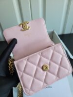 CHANEL高仿AS99164珐瑯手柄小廢包 雙C特殊粗鏈條 春夏百搭新品