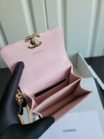 CHANEL高仿AS99164珐瑯手柄小廢包 雙C特殊粗鏈條 春夏百搭新品