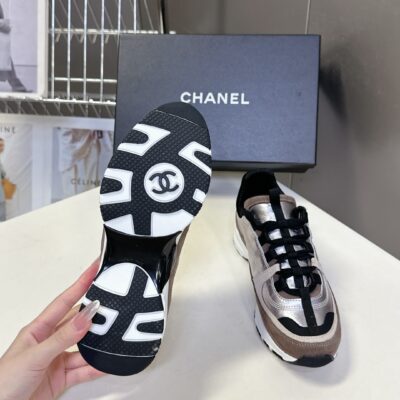 CHANEL 香奈兒 25A 最新款休閒運動鞋 小牛皮拼接 明星博主推薦