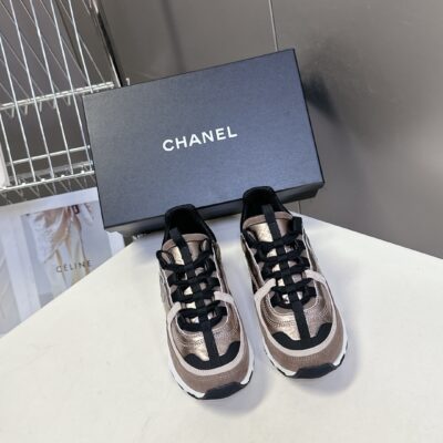 CHANEL 香奈兒 25A 最新款休閒運動鞋 小牛皮拼接 明星博主強力推薦
