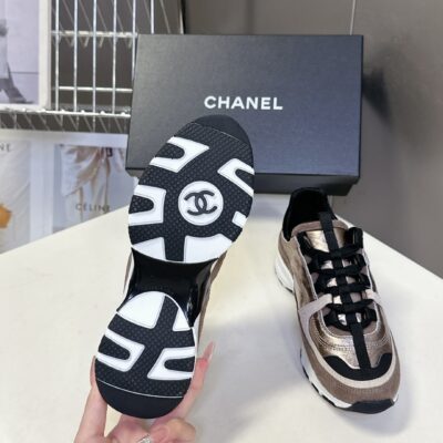CHANEL 香奈兒 25A 最新款休閒運動鞋 小牛皮拼接 明星博主強力推薦
