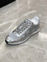 限量情侶款｜香奈兒 CHANEL .25S 銀角大王二代 銀灰配色 菱格透氣運動鞋