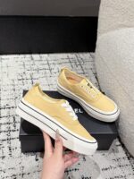 Chanel精品仿製春夏厚底帆布餅乾休閒鞋黑白配色透氣時尚2025新品