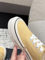 Chanel精品仿製春夏厚底帆布餅乾休閒鞋黑白配色透氣時尚2025新品