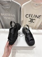 Prada/普拉达 2025SS 夏季复古风沙滩厚底凉鞋 女款