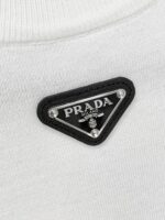 Prada高仿春夏新款針織圓領短袖重工提花百搭時尚奢華