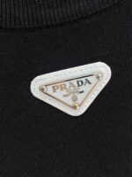 Prada高仿春夏新款針織圓領短袖重工提花百搭時尚歐版