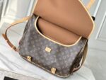 LV 路易威登 復刻版 SAUMUR 双子星大号手袋 M42252 牛皮飾邊 時尚斜挎