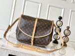 LV 路易威登 頂級原單 SAUMUR 手袋 M40710 小號Monogram帆布 牛皮飾邊