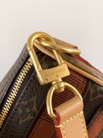 LV頂級原單Keepall Bandoulière 25手袋Monogram拼布帆布旅行肩背包M15428