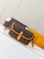 LV頂級原單M42248老花DIANE中古法棍手袋百搭實用復古時尚