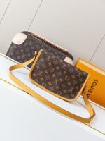 LV頂級原單M42248老花DIANE中古法棍手袋百搭實用復古時尚