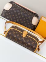 LV頂級原單M42248老花DIANE中古法棍手袋百搭實用復古時尚