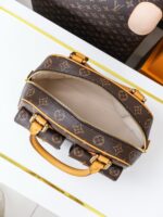 LV復刻版M40026曼哈頓老花手提袋金屬質感設計2025法式氣場中古風