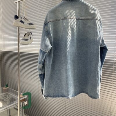 Gucci高仿25SS早秋海洋風牛仔套裝 經典條紋船錨設計 輕鬆休閒