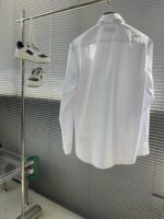 Gucci高仿25SS白色棉府绸船锚刺绣衬衫 多码舒适版型