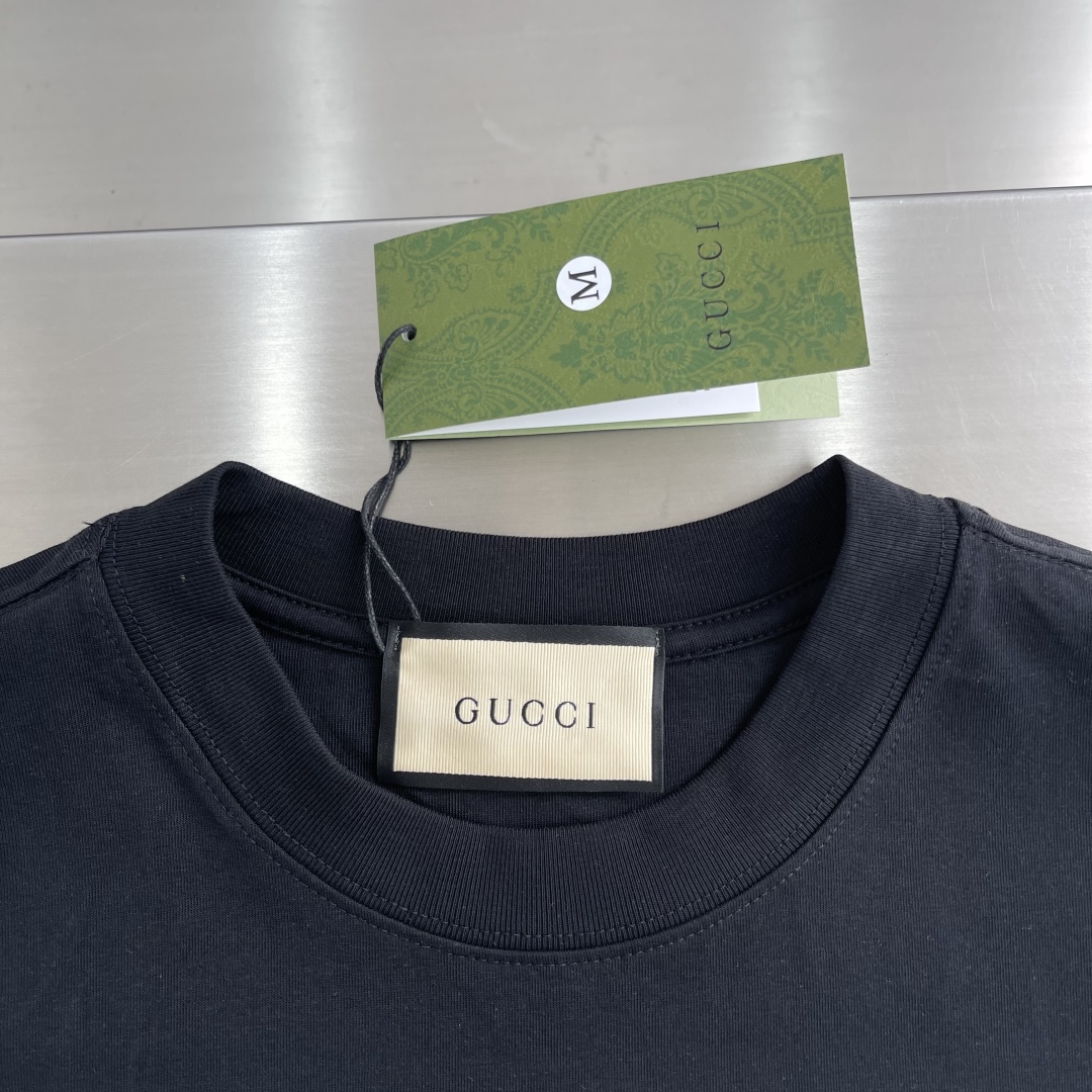 Gucci頂級原單黑色雙層叠加字母背心T恤 冰感新疆棉 夏季清涼