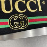 Gucci精品仿製黑色2025SS春夏繡花短TEE GG刺繡 舒適透氣時尚