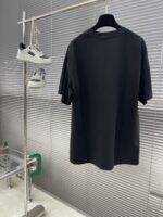 Gucci精品仿製黑色2025SS春夏繡花短TEE GG刺繡 舒適透氣時尚