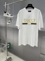 Gucci高仿2025SS春夏時尚繡花短TEE GG字母刺繡 柔軟透氣
