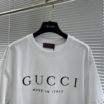 GUCCI A貨25SS新款圓領T恤 胸口印花字母 寬鬆休閒義式風