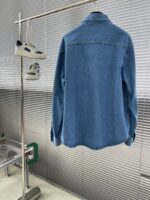 GUCCI 頂級原單25新款寬鬆版牛仔襯衫 紅綠織帶細節 丹寧休閒風