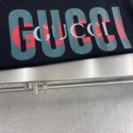 GUCCI 復刻版25SS春夏新款黑色圓領短袖 高端訂制 品牌logo重工藝