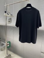GUCCI 復刻版25SS春夏新款黑色圓領短袖 高端訂制 品牌logo重工藝