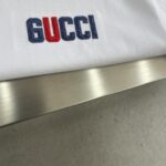 GUCCI 高仿25SS春夏新款白色圓領短袖 高端訂制 品牌logo重工藝