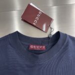 Gucci 藍色印花標識短袖T恤｜280克純棉｜男女同款｜一比一精品高仿