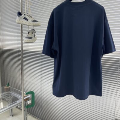 Gucci 藍色印花標識短袖T恤｜280克純棉｜男女同款｜一比一精品高仿