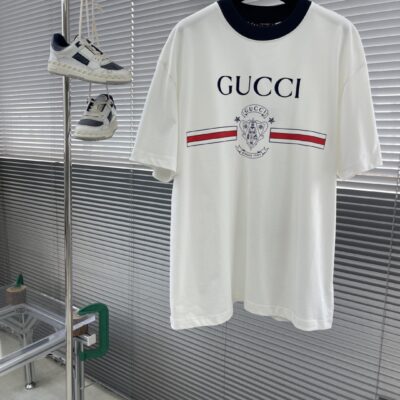 GUCCI 微章标识短袖T恤 男女同款 百搭简约设计